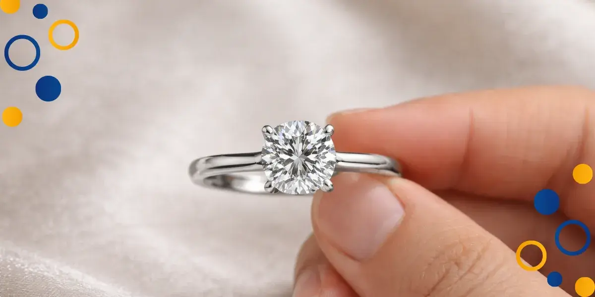 anillo con diamante real o falso